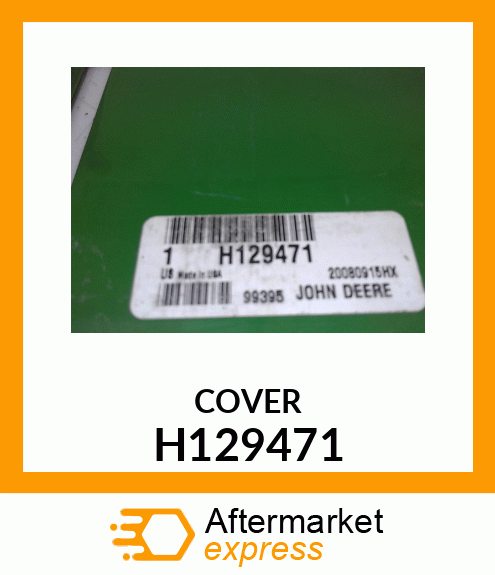 COVER, ADJUSTABLE CROSS AUGER H129471