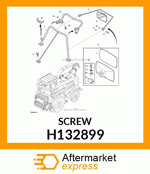 SCREW, OVAL HEAD, SELF TAPPING H132899