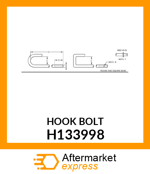 Hook Bolt H133998