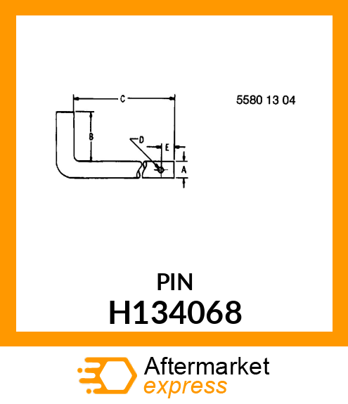 PIN FASTENER, PIN FASTENER H134068