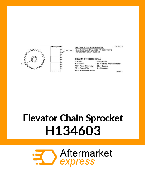 SPROCKET H134603