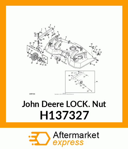 NUT, METRIC, HEX FL, SELF LOCKING H137327