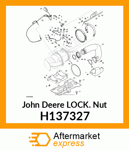 NUT, METRIC, HEX FL, SELF LOCKING H137327