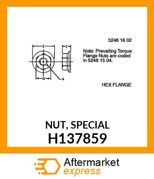 NUT, SPECIAL H137859