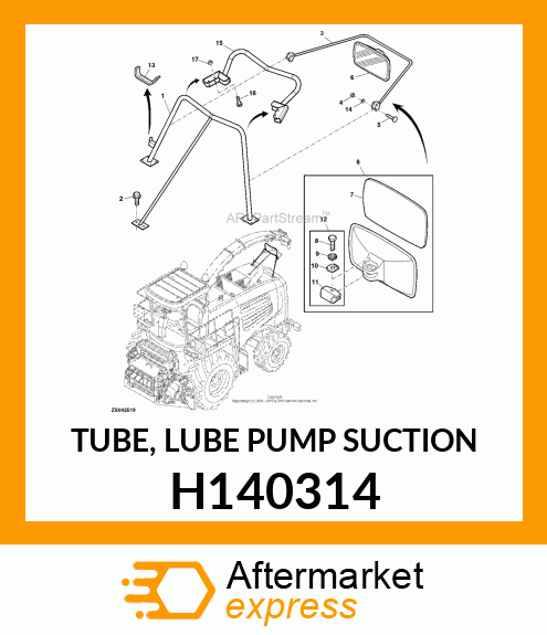 TUBE, LUBE PUMP SUCTION H140314