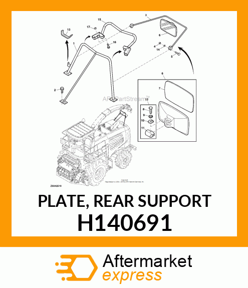 PLATE, REAR SUPPORT H140691