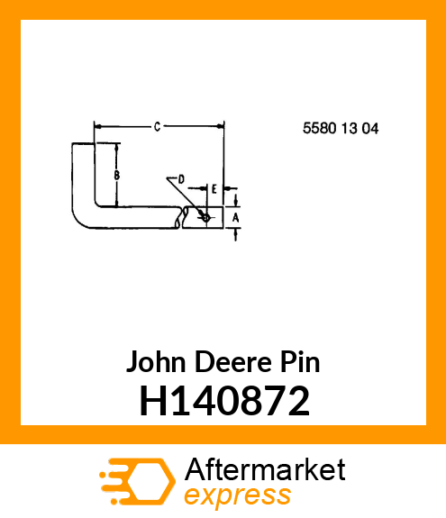 PIN, LADDER LANDING LATCH REAR RH H140872