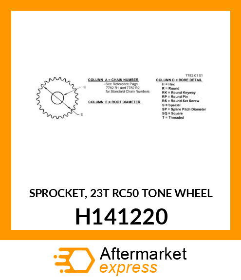 SPROCKET, 23T RC50 TONE WHEEL H141220