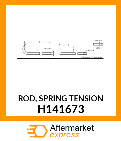 ROD, SPRING TENSION H141673