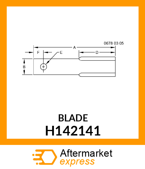 BLADE, STATIONARY H142141