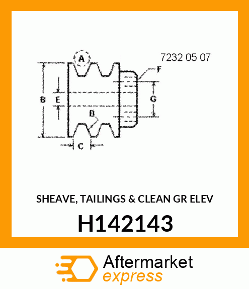 SHEAVE, TAILINGS amp; CLEAN GR ELEV H142143