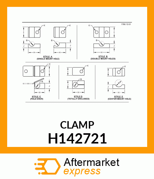 CLAMP STD SERIES 1" OD TUBE H142721