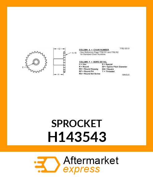 SPROCKET H143543