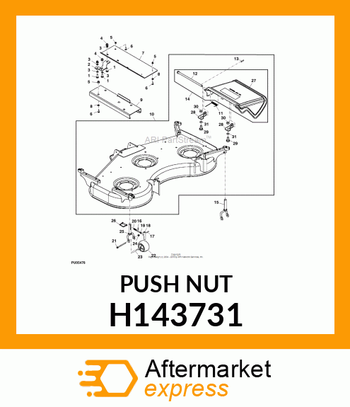 PUSH NUT, M12 H143731