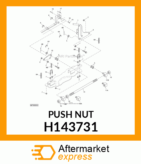 PUSH NUT, M12 H143731