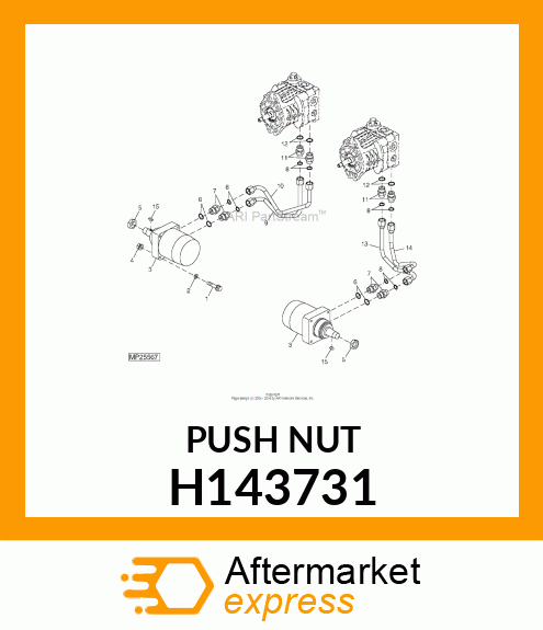 PUSH NUT, M12 H143731