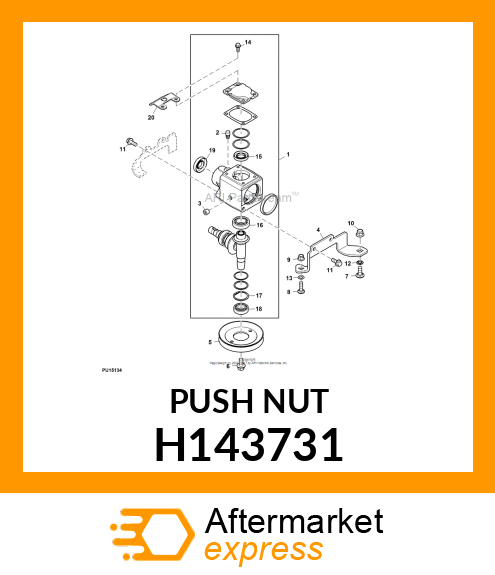 PUSH NUT, M12 H143731