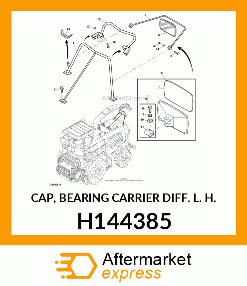 CAP, BEARING CARRIER DIFF. L. H. H144385