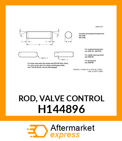 ROD, VALVE CONTROL H144896