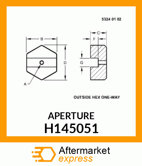 ORIFICE PLATE H145051