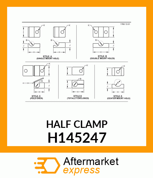 HALF CLAMP, CLAMP H145247