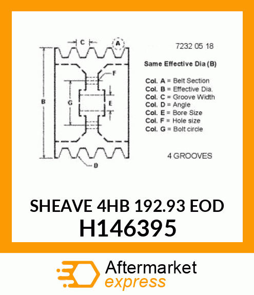 SHEAVE H146395