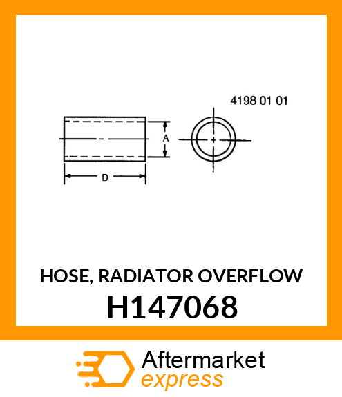 HOSE, RADIATOR OVERFLOW H147068