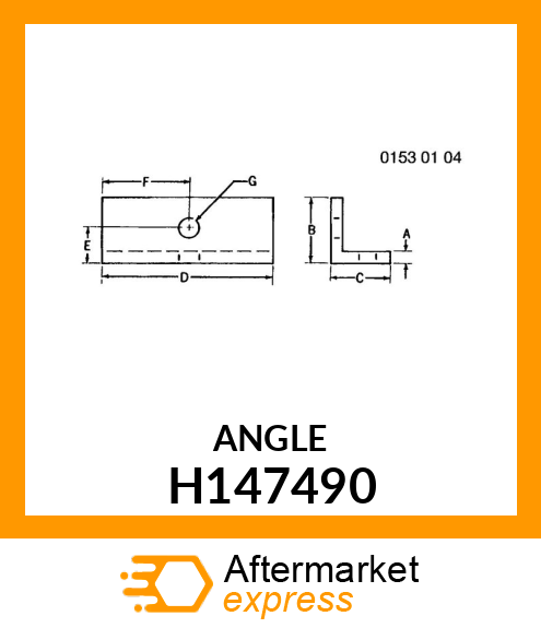 ANGLE, BRACKET H147490