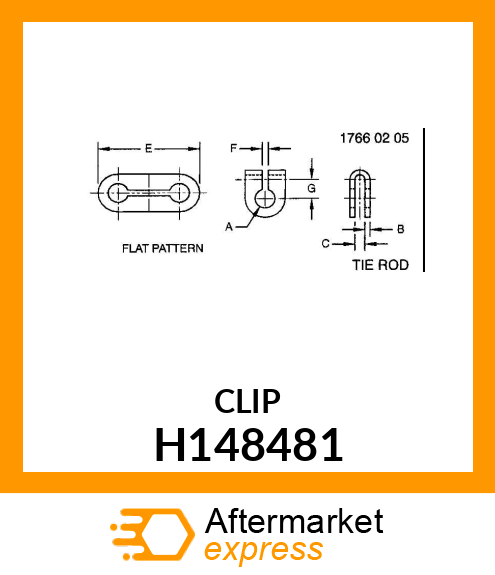 CLAMP, TIE BAR H148481