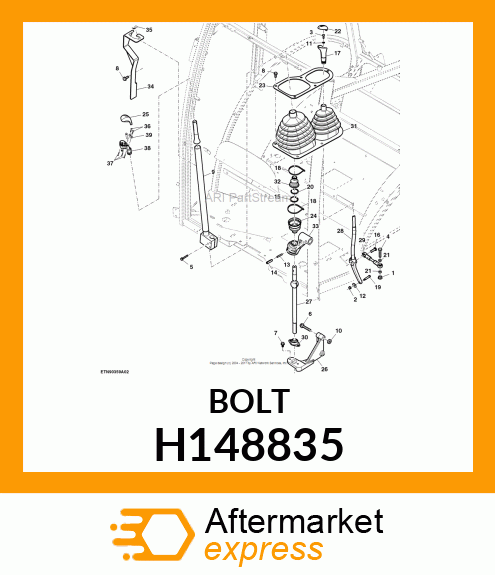 BOLT, TORX BUTTON, M10X30 H148835