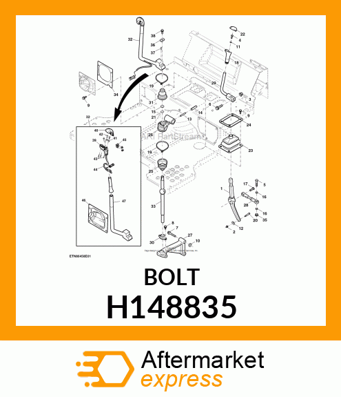 BOLT, TORX BUTTON, M10X30 H148835