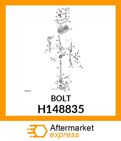 BOLT, TORX BUTTON, M10X30 H148835