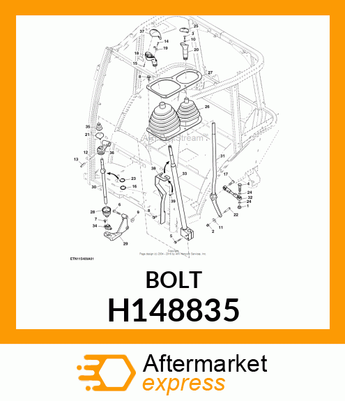 BOLT, TORX BUTTON, M10X30 H148835