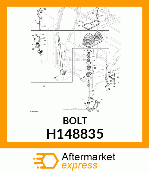 BOLT, TORX BUTTON, M10X30 H148835