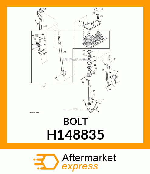 BOLT, TORX BUTTON, M10X30 H148835