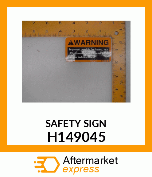 Safety Sign H149045