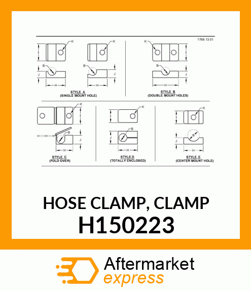 HOSE CLAMP, CLAMP H150223
