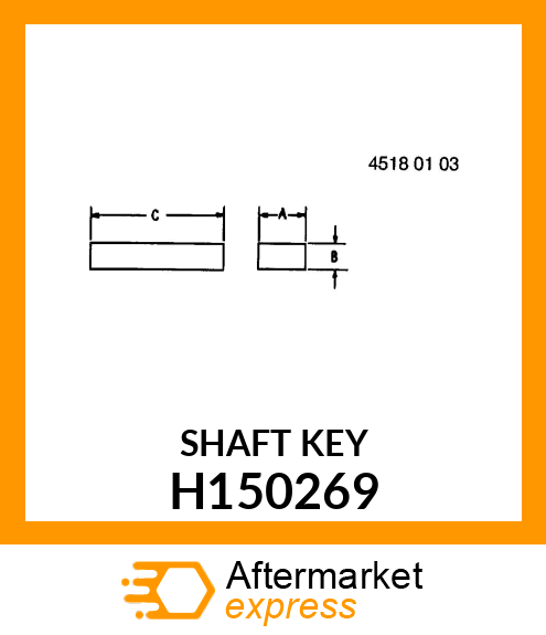 SHAFT KEY, KEY H150269