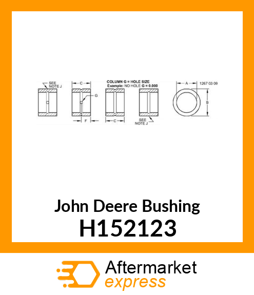 BUSHING, 64.5X75 H152123