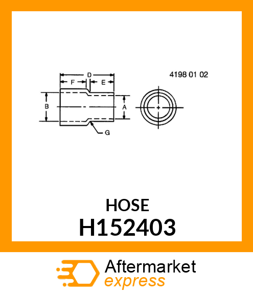 HOSE, INTAKE (REDUCER) H152403