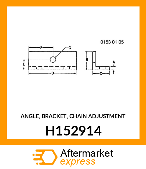 ANGLE, BRACKET, CHAIN ADJUSTMENT H152914