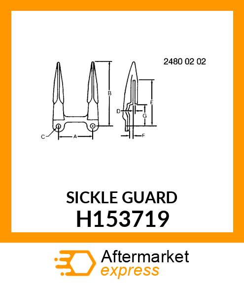 KNIFE GUARD, GUARD, DOUBLE KNIFE H153719