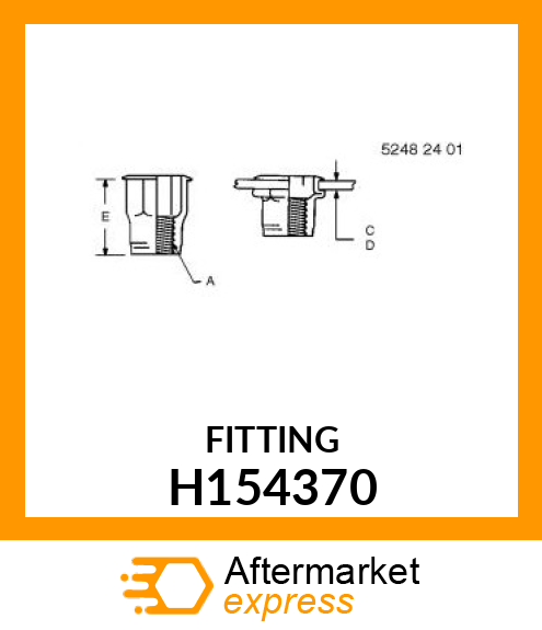 NUT, M10 X 2.5 H154370