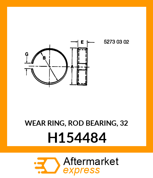 WEAR RING, ROD BEARING, 32 H154484