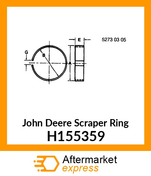 SCRAPER RING, BEARING, PISTON H155359