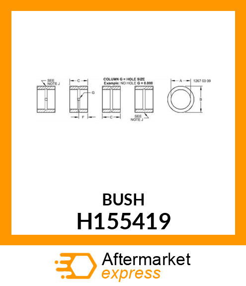 BUSHING, 44.5X55 H155419