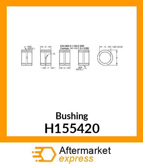 BUSHING, 54.5X65 H155420