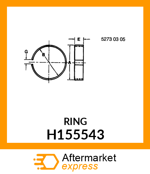 SCRAPER RING, WEAR RING, PISTON, 11 H155543