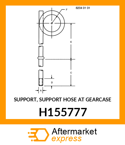 SUPPORT, SUPPORT HOSE AT GEARCASE H155777