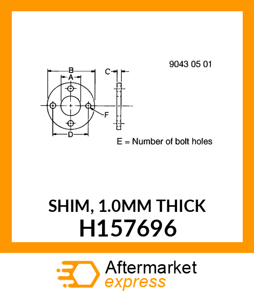 SHIM, 1.0MM THICK H157696